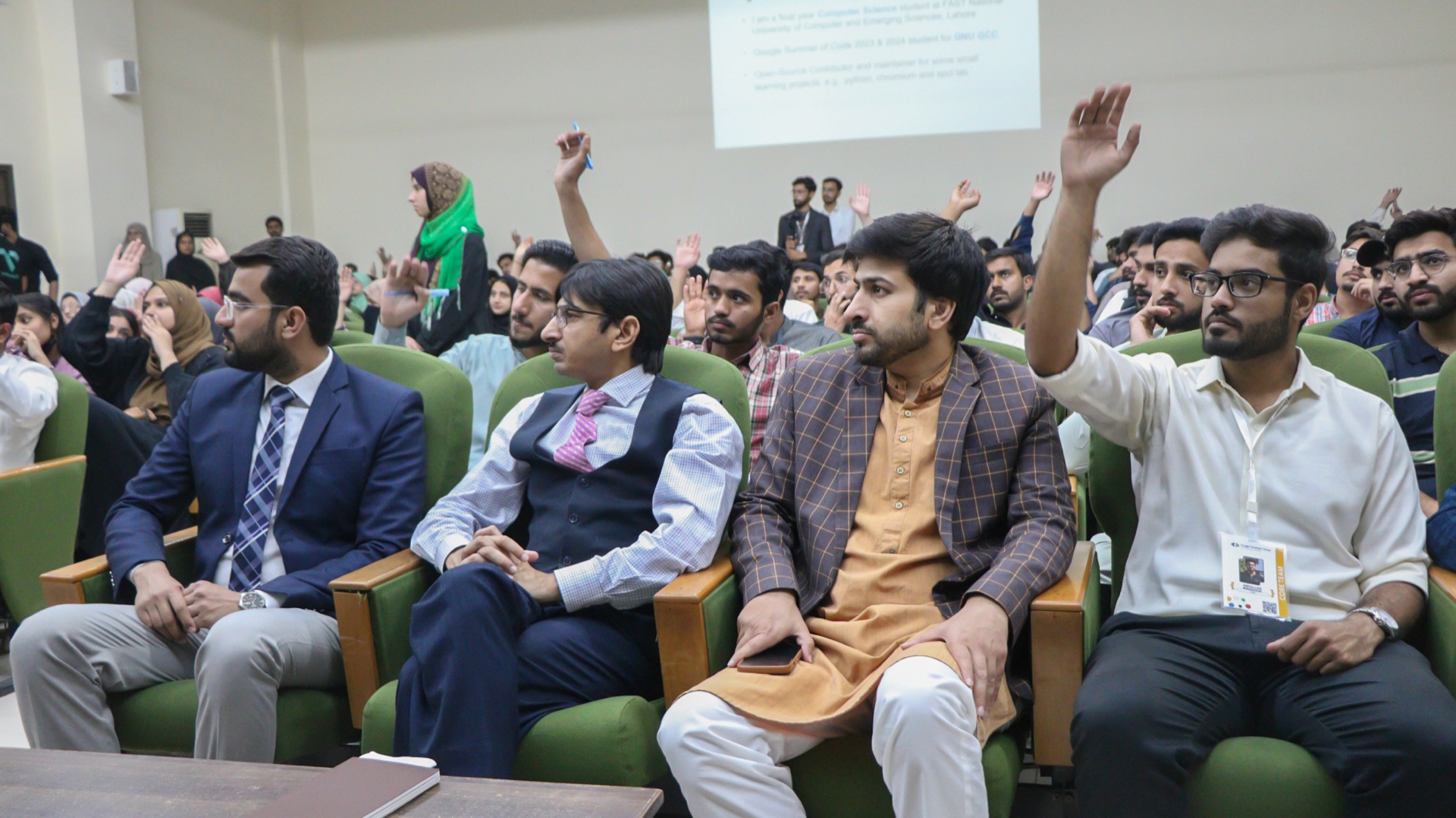 Engaged audience at the event