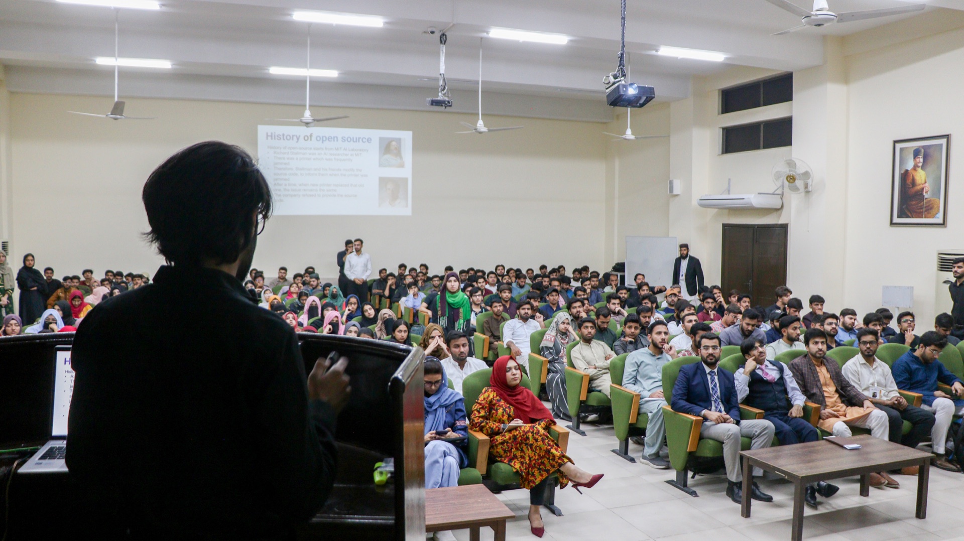 Mahad speaking at GSoC Workshop at LGU