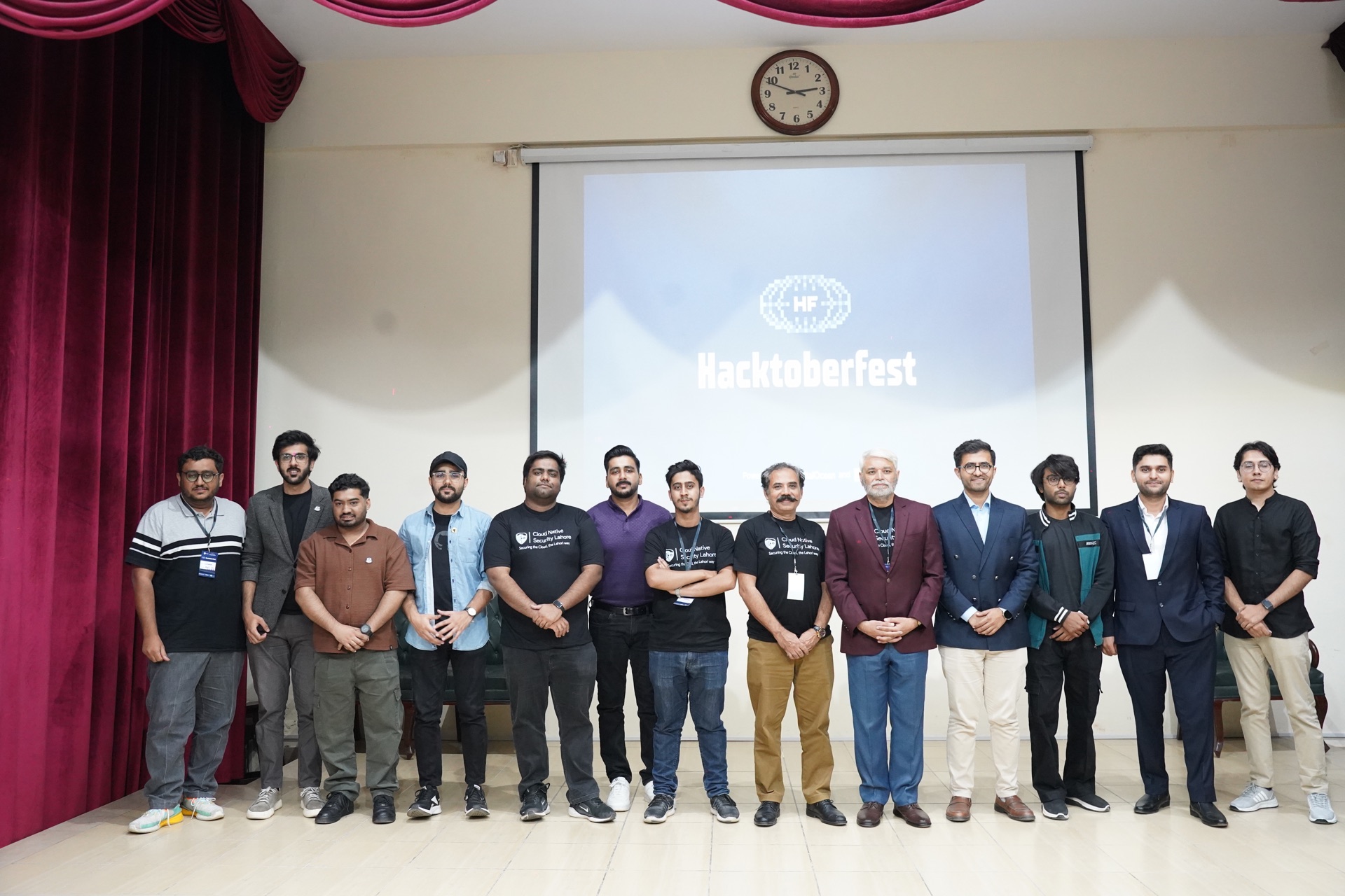Speakers group photo from Hacktoberfest Lahore 2025